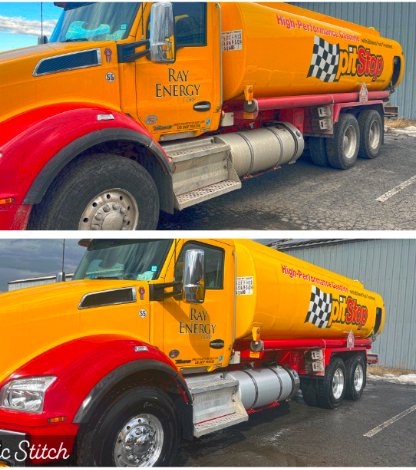 Power Washed Fleet of Tanker Trucks